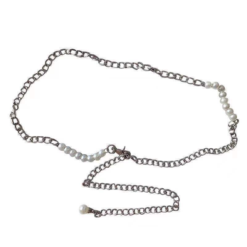 Pearl Waist Chain Women's New Style with Skirt, Suit, Chain, Chain Decoration, Fashionable and Versatile Misogynistic Belt Ins Style
