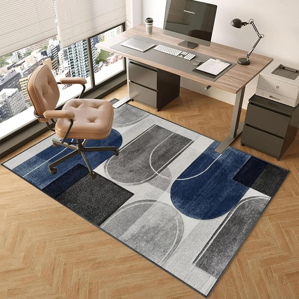 Geometric Style Area Rug Anti-Slip And Durable Bedroom And Study Floor Mat Large Size Living Room Carpet Home Decoration