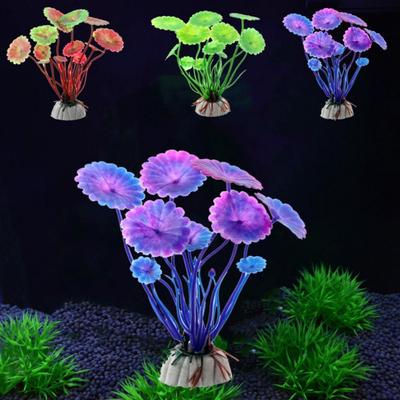 1 buc. Simulare de plante acvatice roșu verde violet iarbă artificială din plastic pentru rezervor de pește ornament plante de apă peisaj de acvariu