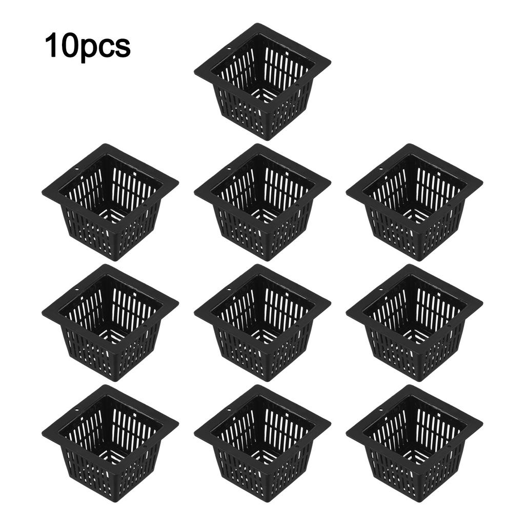 10 Pack of Plastic Net Pots for Efficient Aeration In Aquaponic Gardening