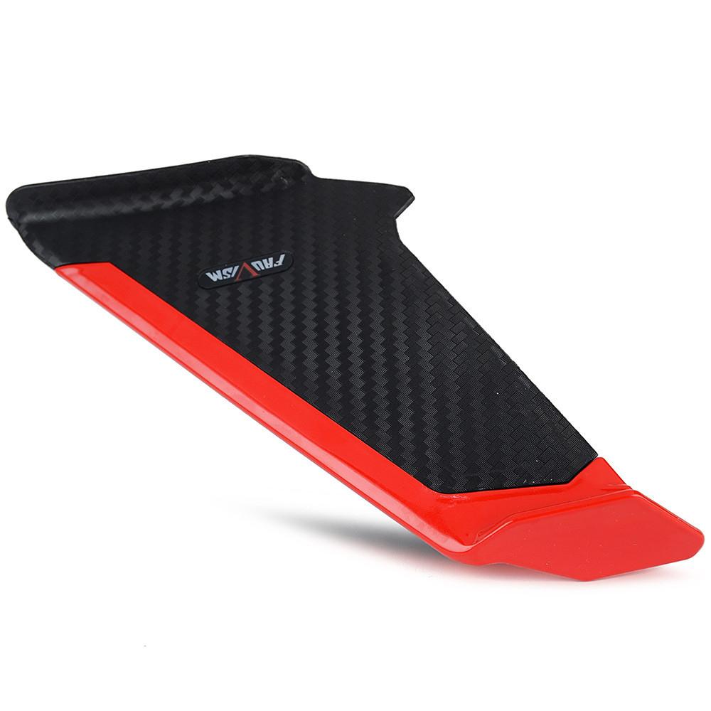 Universal Carbon Fiber Look Motorcycle Side Winglets Wind Fin Spoiler Trim Cover