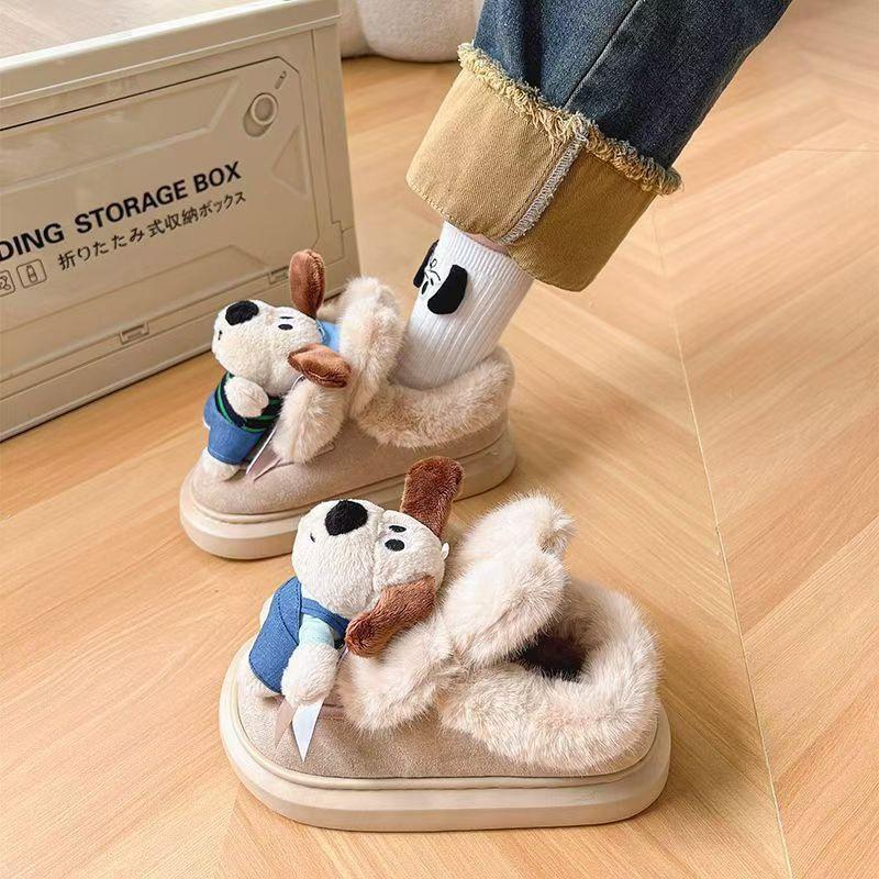 2025 Herbst und Winter neue Maillard rutschfeste warme Schnee dicksöhlige Winter gefütterte verdickte niedliche flauschige Baumwollschuhe