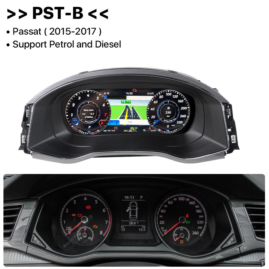 Digital Dashboard Panel Virtual Instrument Cluster CockPit GPS Speedometer Monitor For North America VW Magotan Passat B6 B7