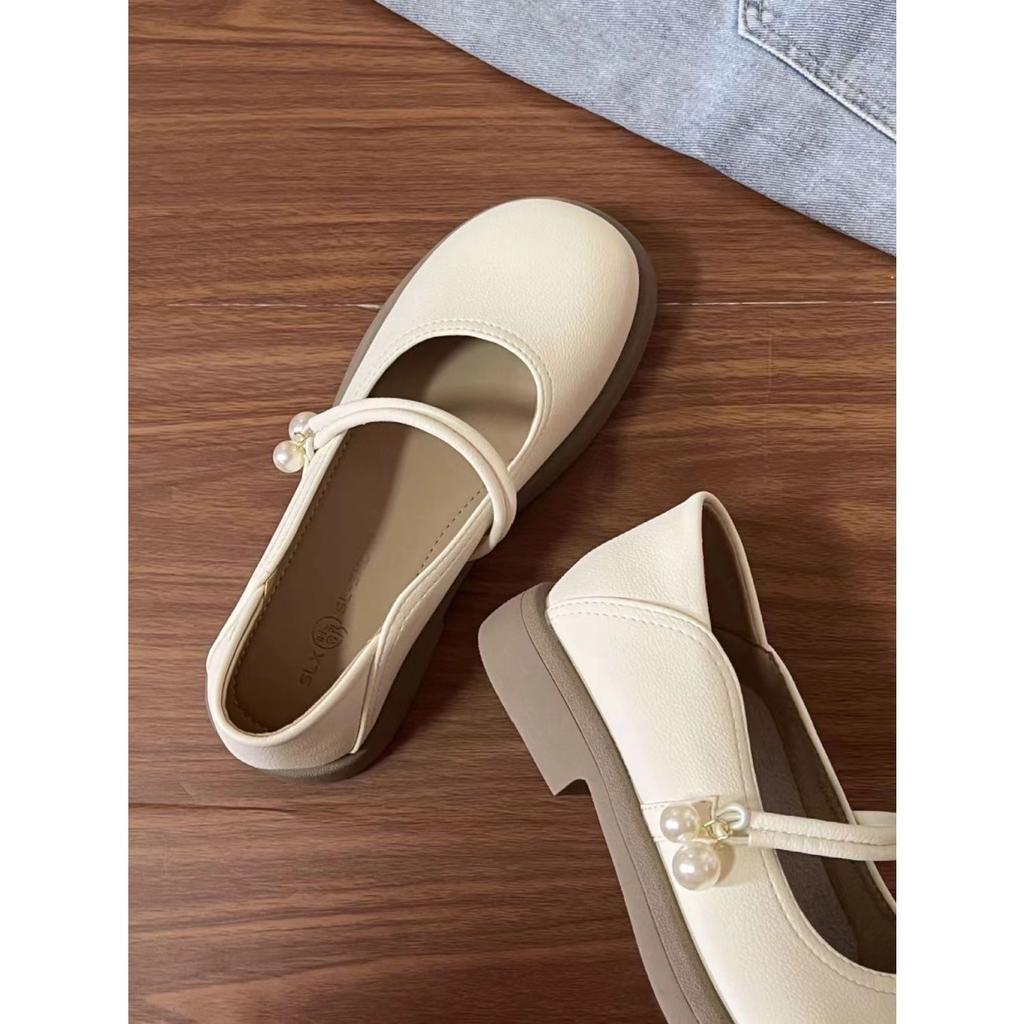 Mary Jane shoes women's flat shoes summer 2025 new two-wear skirt gentle small leather shoes