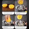 Manual Juicer Lemon Orange Squeezer Portable Hand Press Stainless Steel Citrus Juicer for Home Kitchen