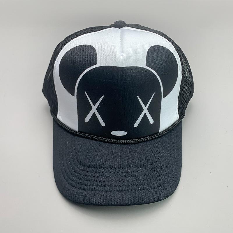 Breathable Cartoon Letter Fashion Men'S And Women'S Baseball Cap Cotton Hip Hop Skateboard Hollow Casual Sun Hat