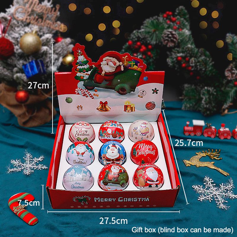Weihnachten Runde Kugel Dose Weißblech Süßigkeitenbox Weihnachtsbaumschmuck Süßigkeitenglas Weihnachtsbaum Hängekugel Süßigkeitendosen Kindergeschenk