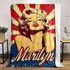 Marilyn Monroe Retro Art Printed warm quiltFlannel blanket for bedroom, living room, sofa, and nap.