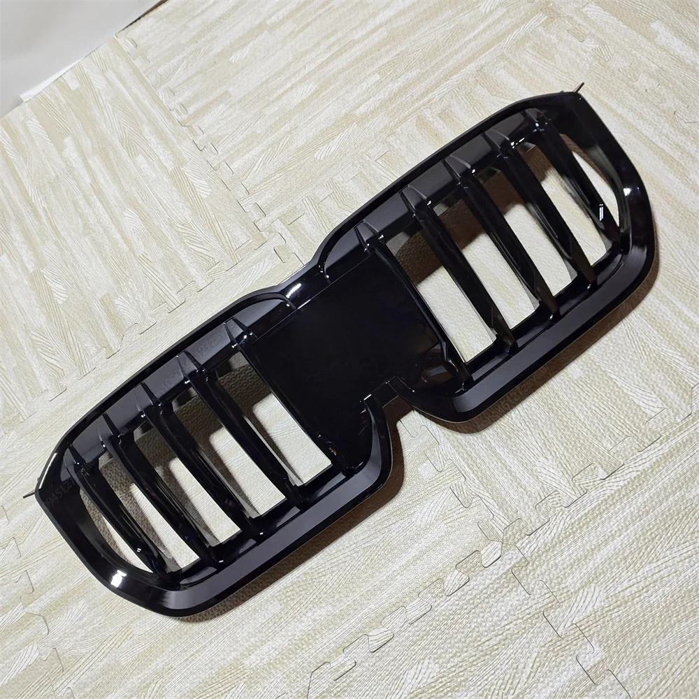 Car Grille Single / Double Slat Car Front Bumper Grilles For BMW X1 U11 iX1 M Sport 2022-2024 Racing Grill Bodykits Tuning Black