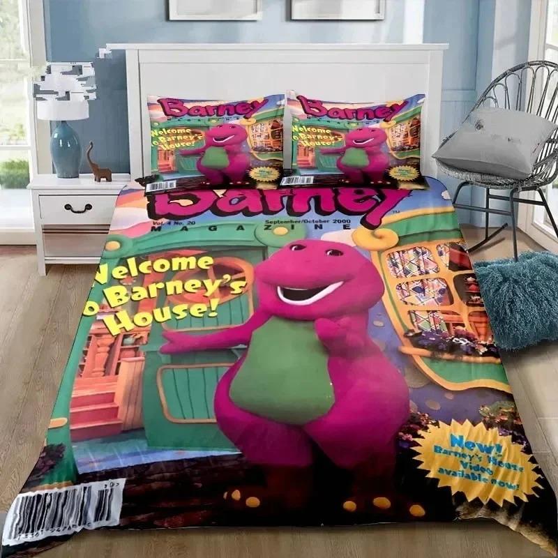 Comforter 3D Print Barney Cartoon Friends Bedding Set Bedroom Soft Modern S Comefortable And