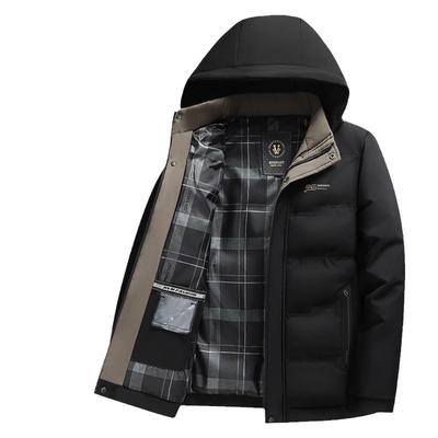 Autumn and Winter Hooded Detachable Middle-aged Men's Casual Thickened Warm Cotton-padded Jacket