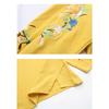 Women's Shirts Breathable Vintage Embroidered Long Sleeve Loose Casual Women's Blouse Round Neck Solid Color Office Ladies Base Blouses Tops Fashion
