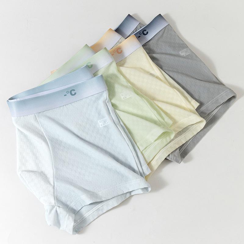 Men's Summer Ice Silk Mesh Boxer Briefs - Breathable & Soft
