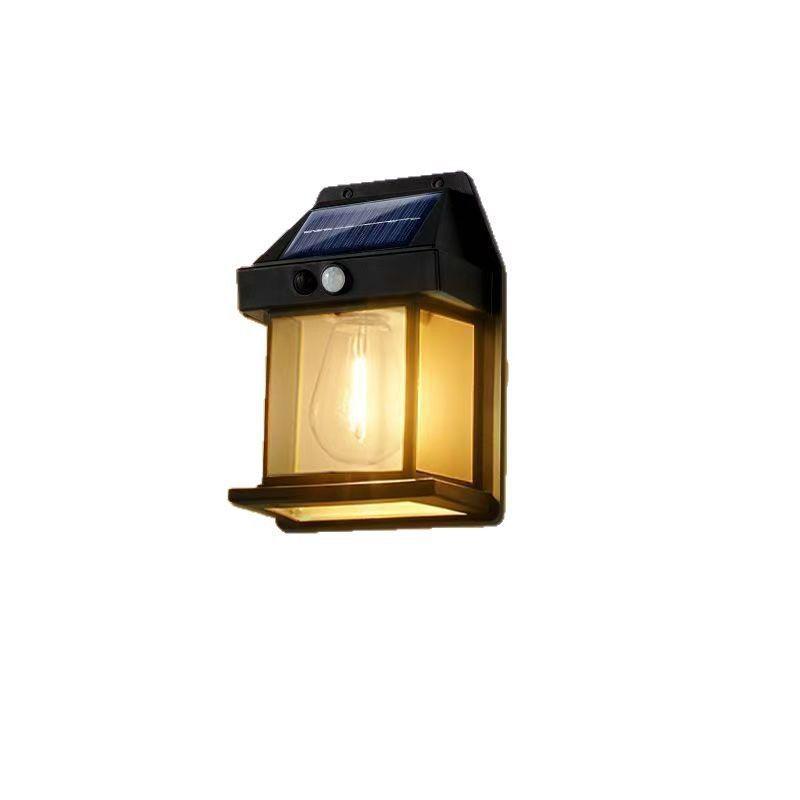 Outdoor Solar Waterproof Tungsten Filament Courtyard Light with Motion Sensor