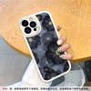 Leather Pattern Apple 17 Mobile Phone Protective Case Personalized Camellia iPhone16promax All-inclusive 13mini Soft Silicone
