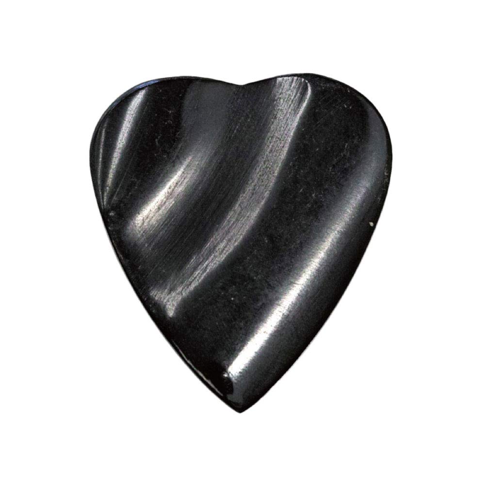 Natural Pick Made from Cow Animals Pedal Wild Picks Heart-shaped Horn, 3.5mm, Right-handed / (CHR-HP-DD-BK)