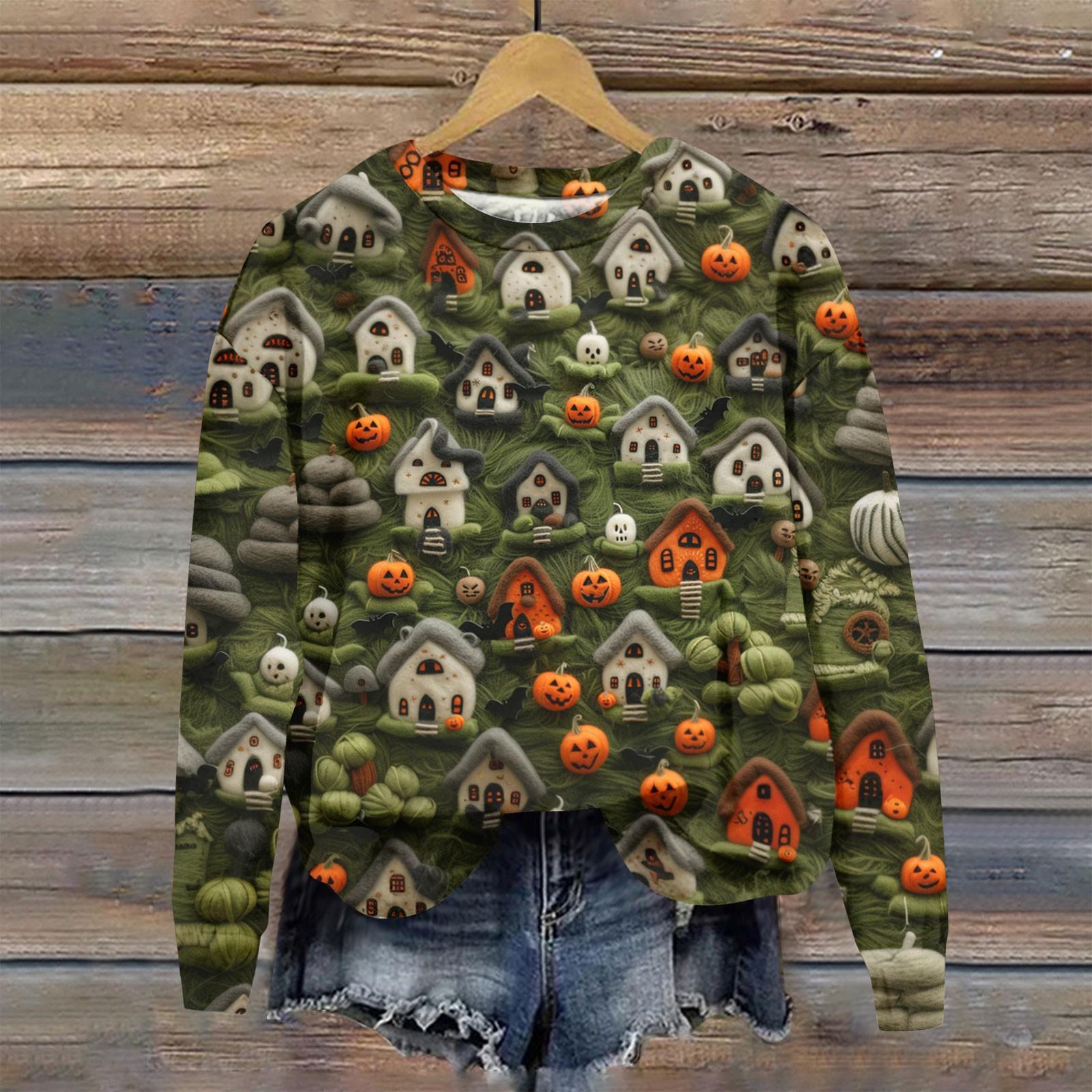 Женский осенне-зимний топ с круглым вырезом и длинными рукавами — фото 3