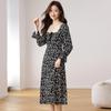 French Retro Fairy-Inspired Slim-Fit Floral Midi Dress for Women