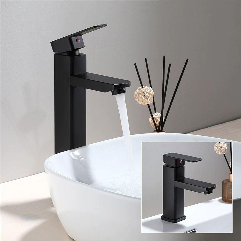 Black Basin Faucet Hot and Cold Mixers Bathroom Wash Basin Faucets Taps Single Handle Cream White Basin Faucets Gray White