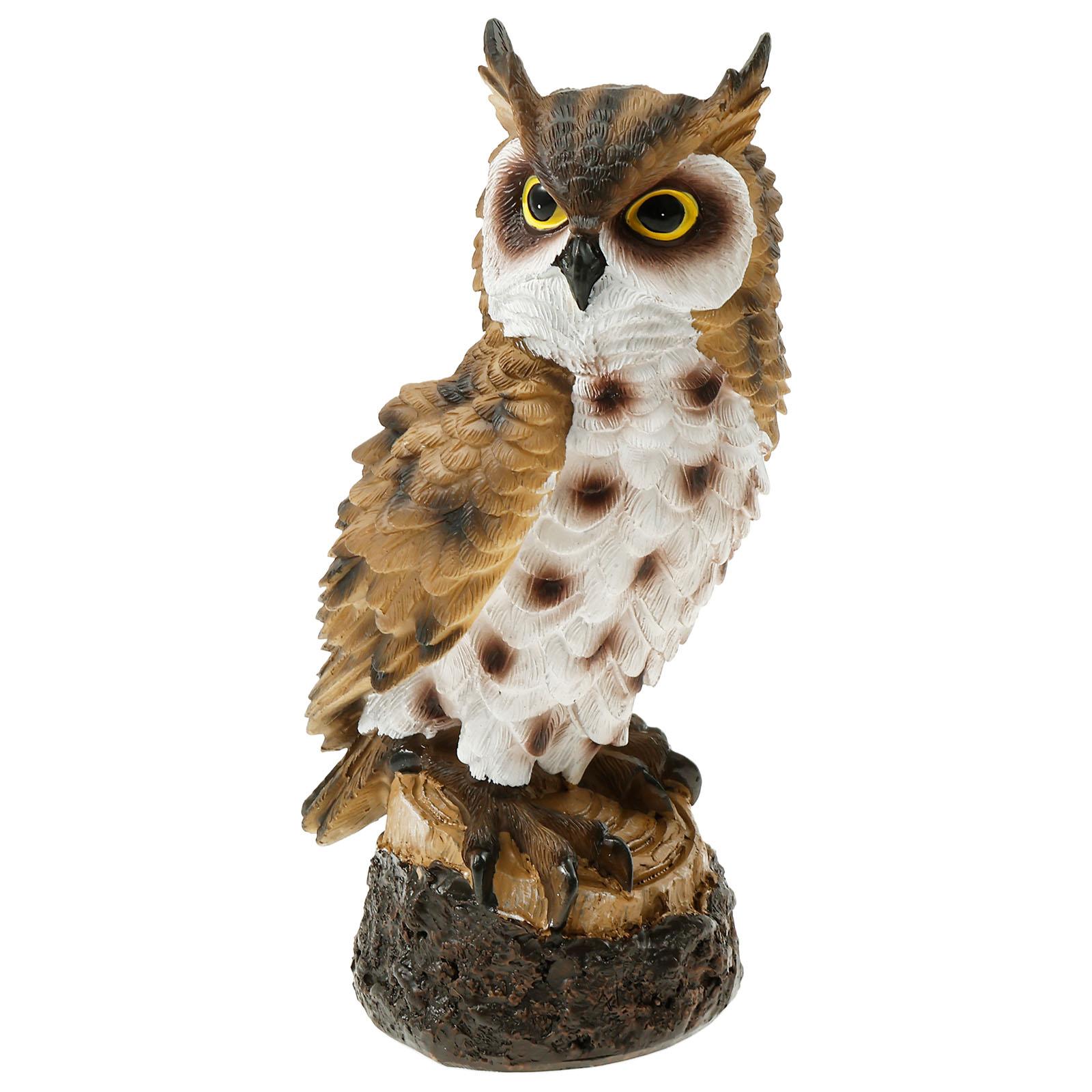 

Имитация статуи совы Садовое украшение Премиальная смола Компактная статуэтка совы для сада и улицы Чучело для отпугивания птиц
