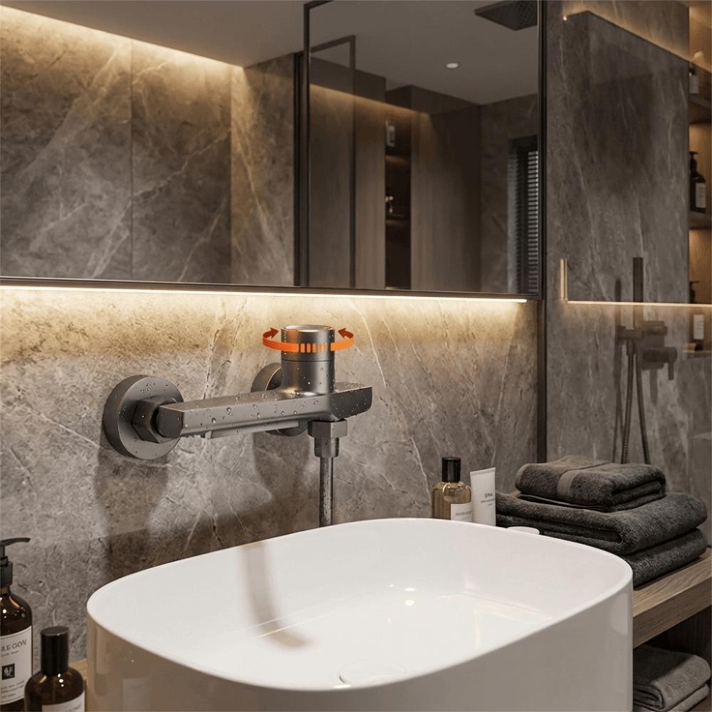 Smooth Temperature Adjustment 3-Way Bath Shower Mixer Valve  Home Upgrade