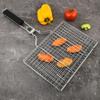 304 Rustfritt stål Grill BBQ Grill Non-stick Basket BBQ E Kjøtt Grønnsaksbiff Massasje Piknik Festtilbehør Kjæledyrsprodukter