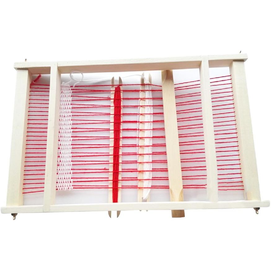 MIKIMIQI Wooden Multi-Craft Weaving Loom Large Frame 9.85 X 15.75 X 1.3inches To Handcraft for Kids