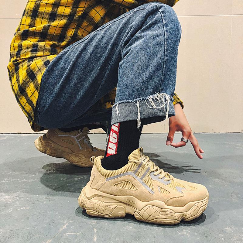 Мода 2024 Модные кроссовки Мужские черные туфли Платформа Тренд Повседневные Удобные — фото 6