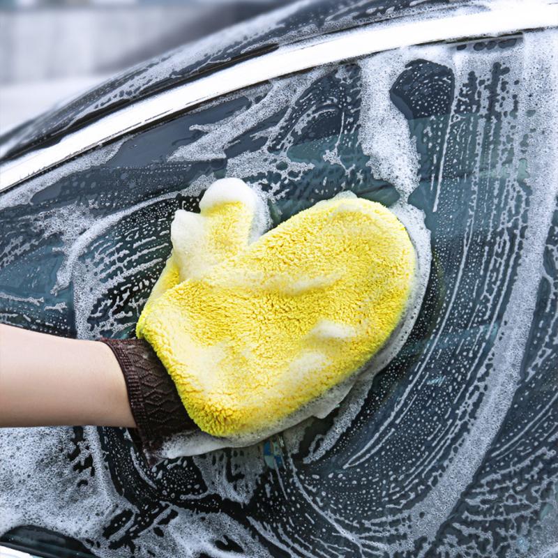 1/3/5pcs Microfiber Car Wash Gloves Double Sided Coral Fleece Car Polishing Washing Mitt Gloves for Car Home Cleaning
