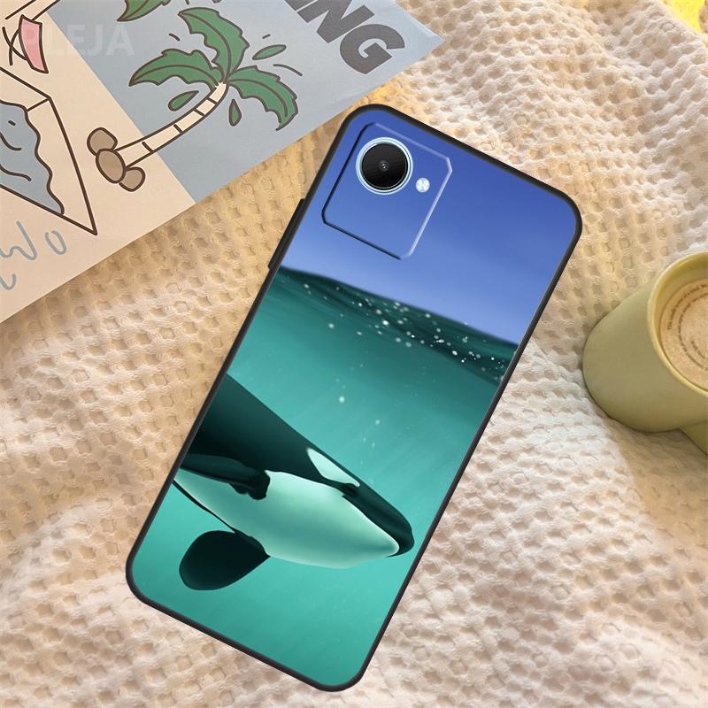 Cute Blue Killer Whale Case For Realme 15 11 12 13 14 Pro Plus C65 C67 C71 C63 C61 C55 C51 C53 C35 C75 GT6 GT7 Pro