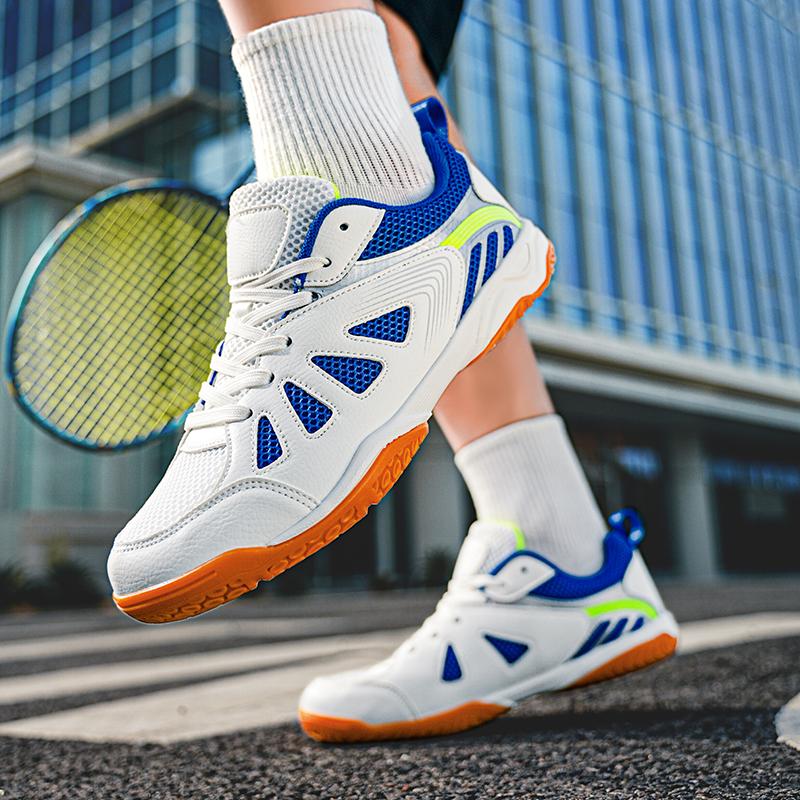Unisex Badminton Table Tennis Court Shoes MD Rubber Sole Sizes 37-44 for Indoor Training Gym Practice Walking and Daily Sport Wear