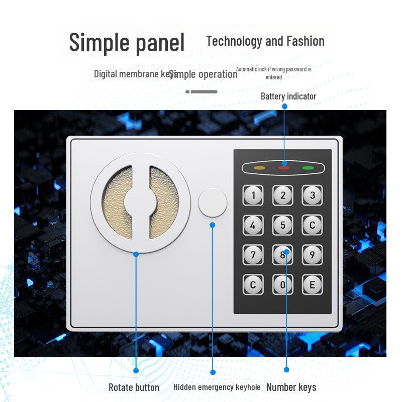 Cofre Eletrônico de Senha Montado na Parede - Caixa de Depósito Seguro para Crianças e Adultos, Presente de Aniversário Ideal