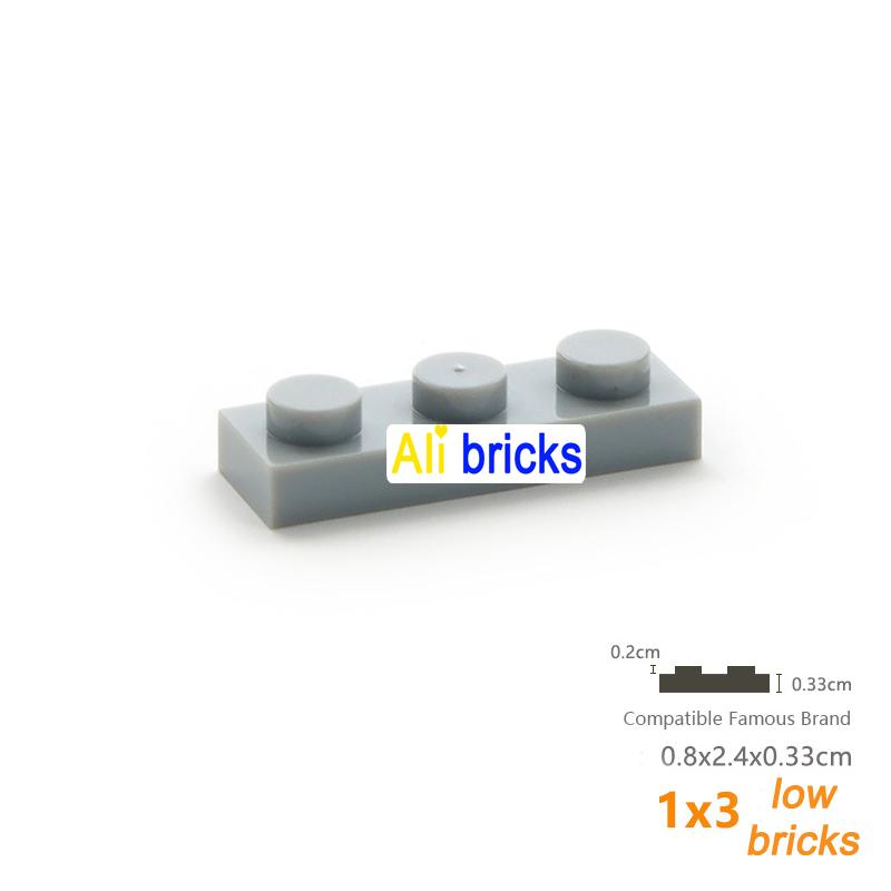 60pcs/lot DIY Blocks Building Bricks Thin 1X3 Educational Assemblage Construction Toys for Children Size Compatible With 3623