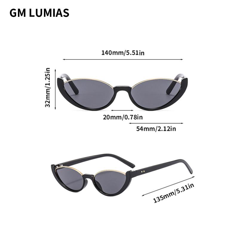 Chic Small Cat Eye Sunglasses Women's Trendy Vintage Gradient Shades Fashion Luxury Brand Design Travelling Sun Glasses