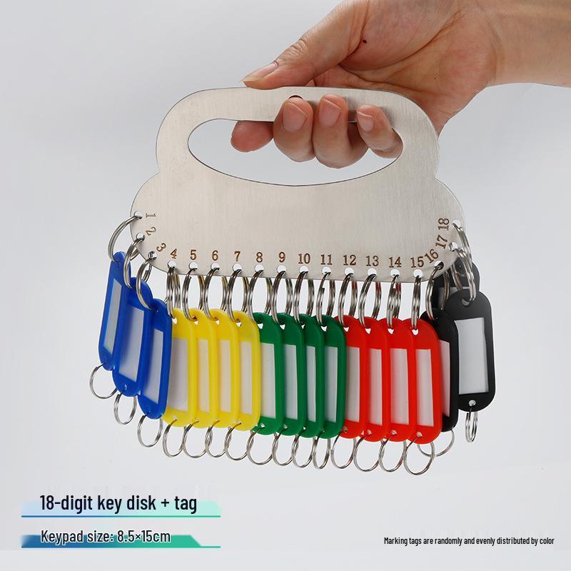 Stainless Steel Round Key Disk with Tag Ring for Key Management and Storage