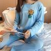 Women Pajamas Loose Leisure Two-piece Green Avocado Lady Nightclothes Kit for Home