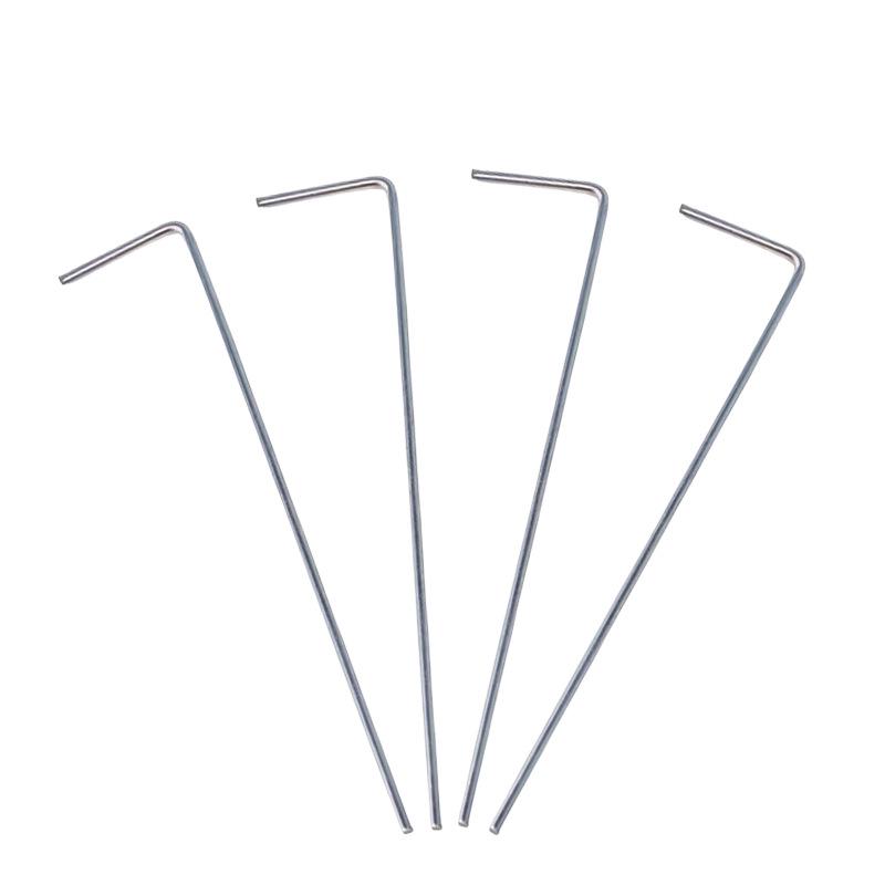 7-Inch Galvanized Steel J-Shaped Ground Nail for Tent and Lawn Fixing