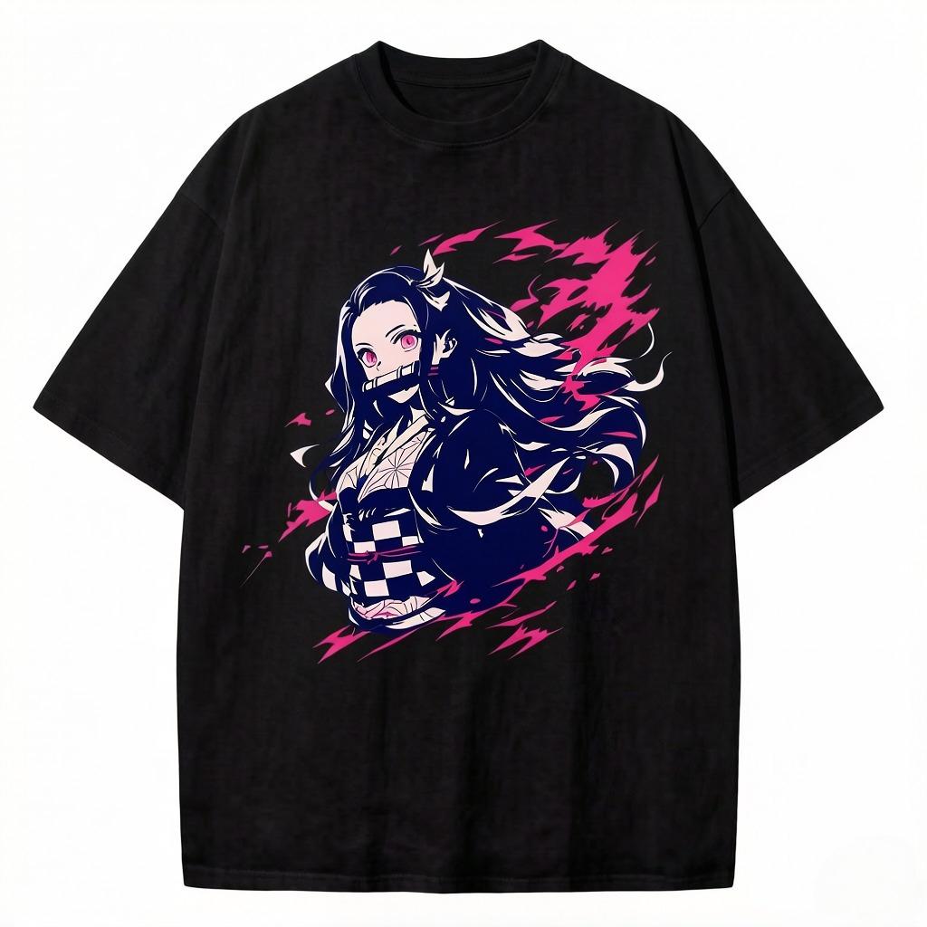 T-Shirt mit Agusha Masanosuke, dem Protagonisten des japanischen Animes, Ginza 21st Century Style Baumwoll-Oberteil