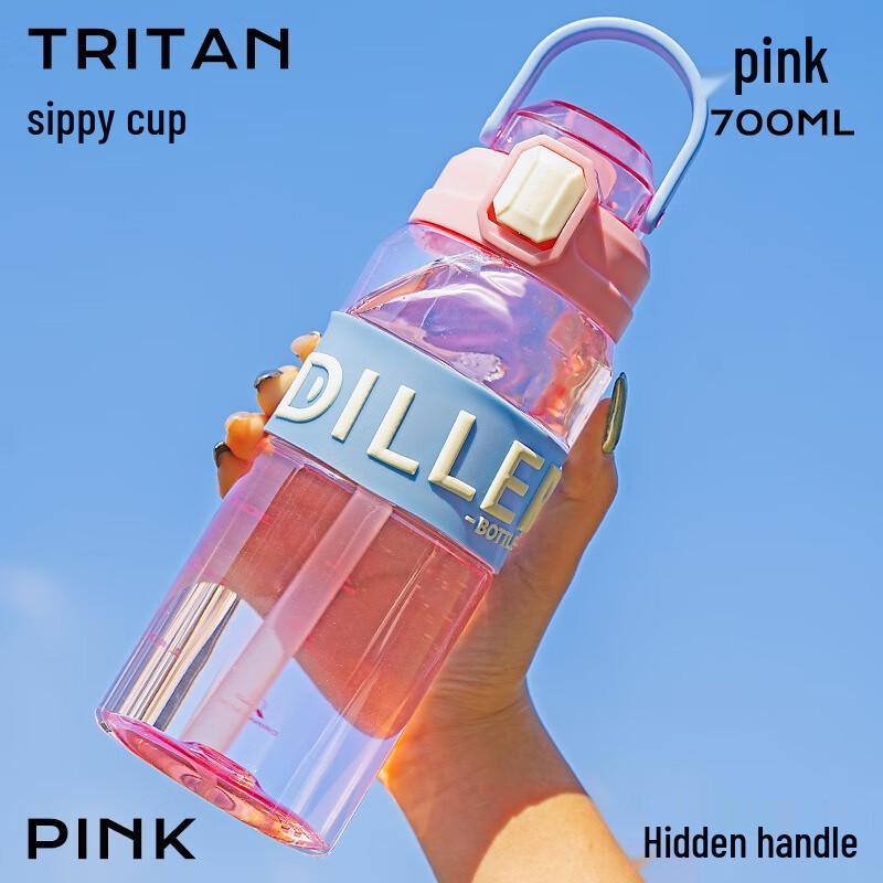 Diller 700ML Ceramic Insulated Straw Water Bottle