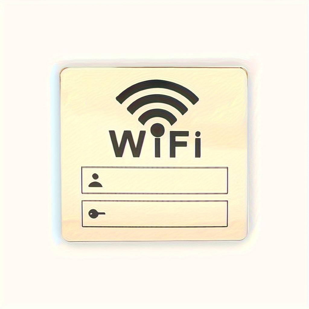 1Pc [2D Plane] 2D Acrylic Wifi Password Sign, No Power Supply, Multi-functional Home Office Decoration