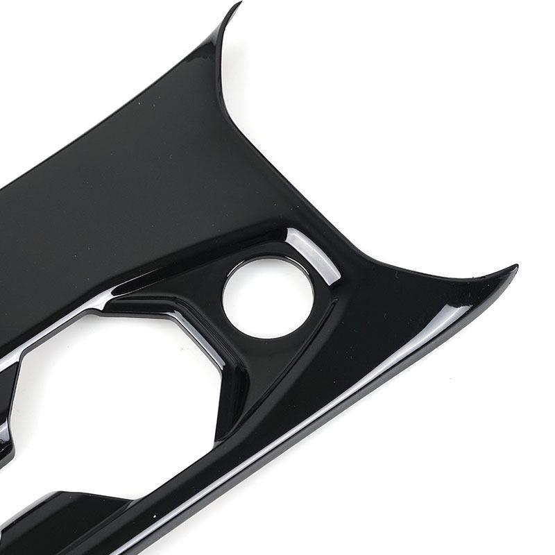 For VW Polo   ABS Car Center Control Gear Shift Panel Water Cup Holder Frame Cover Trim Carbon Texture / Bright Black