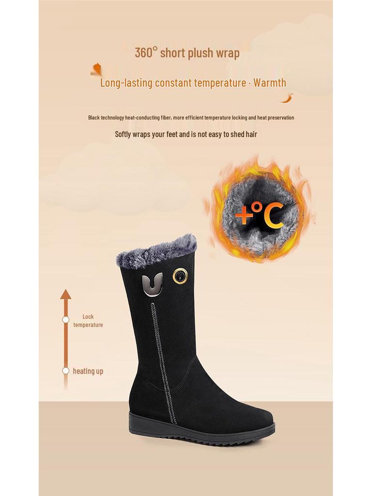 Botas de Nieve Eléctricas Calentadas: Zapatos Listos para el Invierno, Cálidos, Engrosados, Anti-Congelación para Uso en Exteriores y en Casa