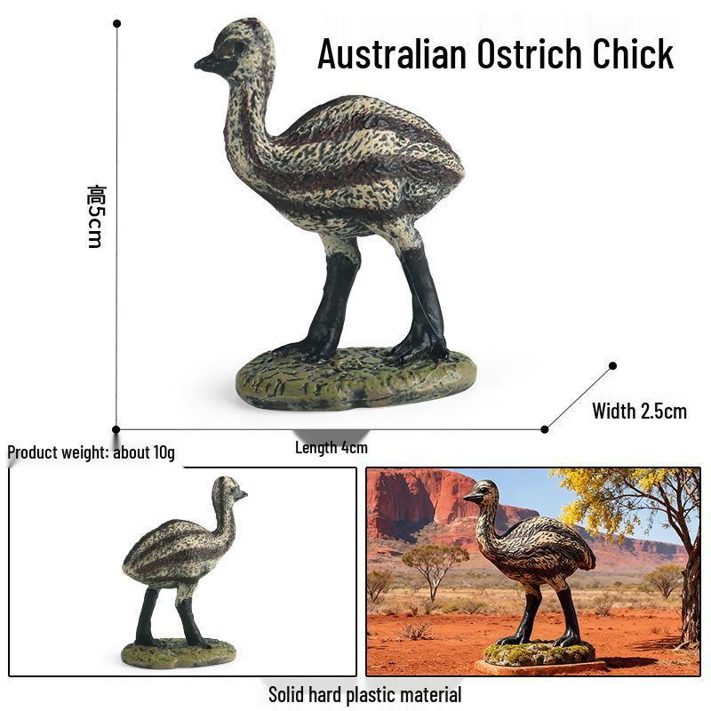 Children's Animal Simulation Toy Set: Eagle, Falcon, Secretary Bird, Owl Figurines