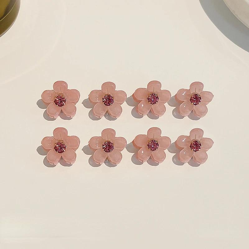 New 10pcs Mini Floral Hair Claw Kawaii Hair Clip Claw Clamp Braid Clips Headwear Girls Women Hair Accessories