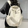 Waterproof Nylon Unisex Backpack 15.6 Inch Laptop Backpacks Women Travel Bookbag Solid Color School Bag for Teenage Girls