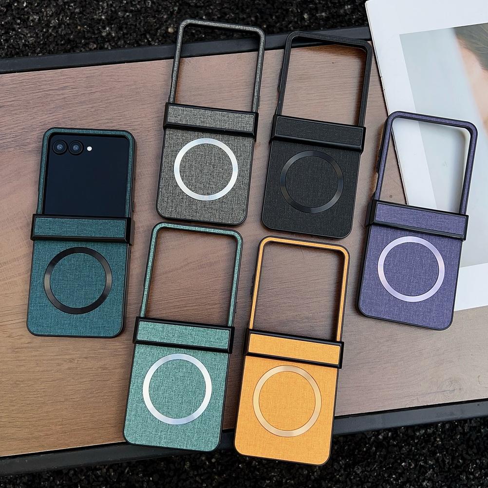 Magsafe Magnetic Wireless Charging Case For Motorola Razr 60 Ultra Razr60 Moto Razr 50 Razr 2024 Cloth Full Cover