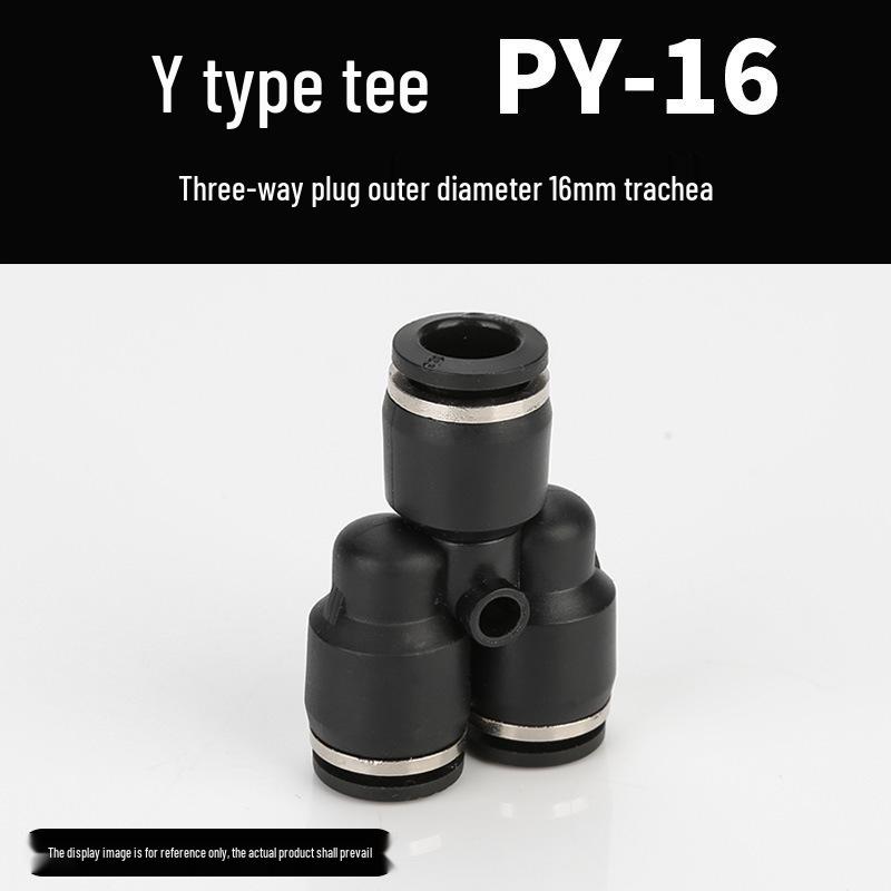Pneumatic Reducing Y-Type Quick-Insert Plastic Air Hose Connector (PY-4-16)