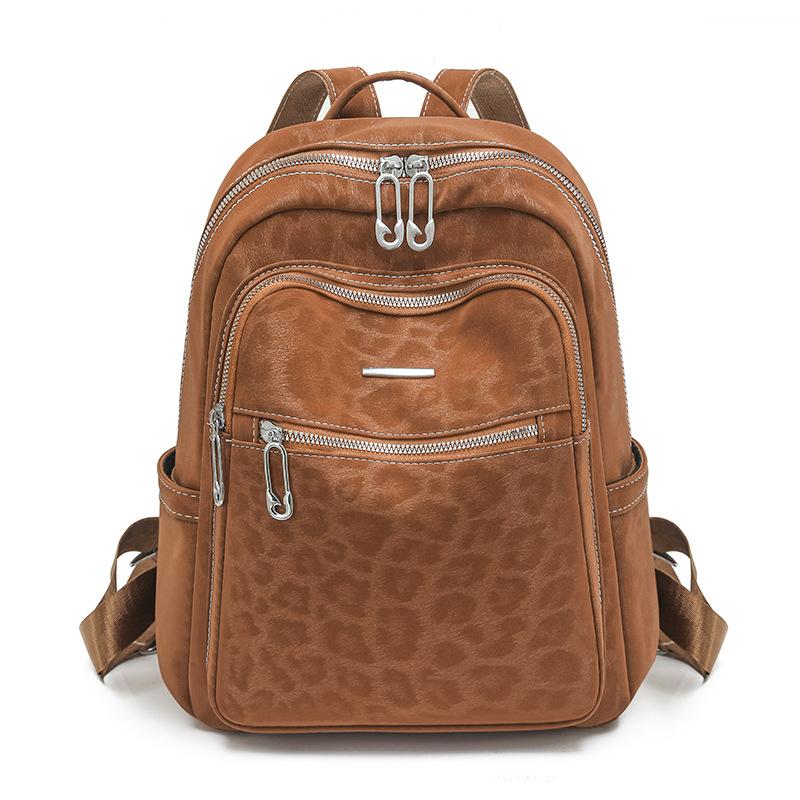Large Capacity Backpack Leopard Print Women's Travel Backpack