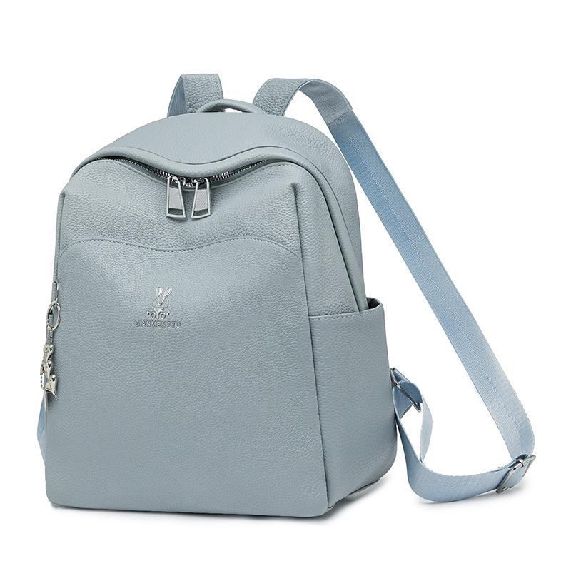 

2026 Women s Large Capacity Travel Backpack - Simple, Stylish, and Versatile for School or Casual Outings синій