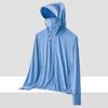JIAOXIU Summer Unisex Ice Silk Sun Protection Hoodie with Large Brim